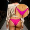 Slip brazilian dama uni cu snur reglabil in laterale Roz