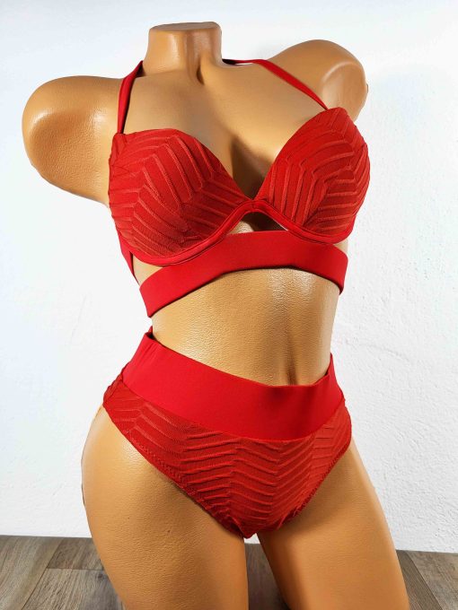 Costume de baie doua piese cu push-up Emma Rosu- KS04R