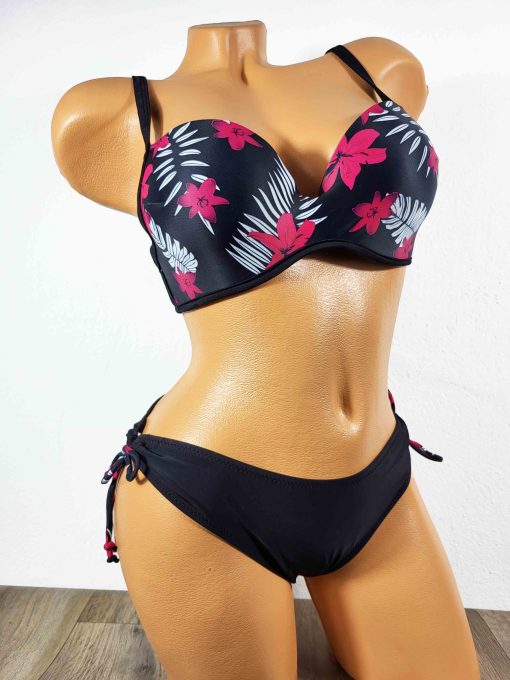 Costume de baie doua piese cu push-up Kesell Roz- KS05P - imagine 2