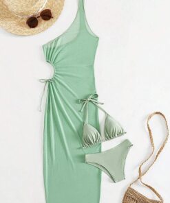 Costume de baie si Rochita Glamour Verde-M100