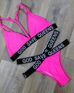 Costum de baie God Save Queen Roz