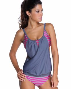 Costum de baie tankini Kenya Gri-Roz