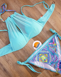 Costume de baie doua piese cu push-up Bella Blue