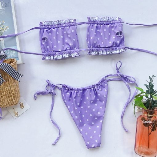 Costume de baie cu slip brazilian Palm Beach Purple