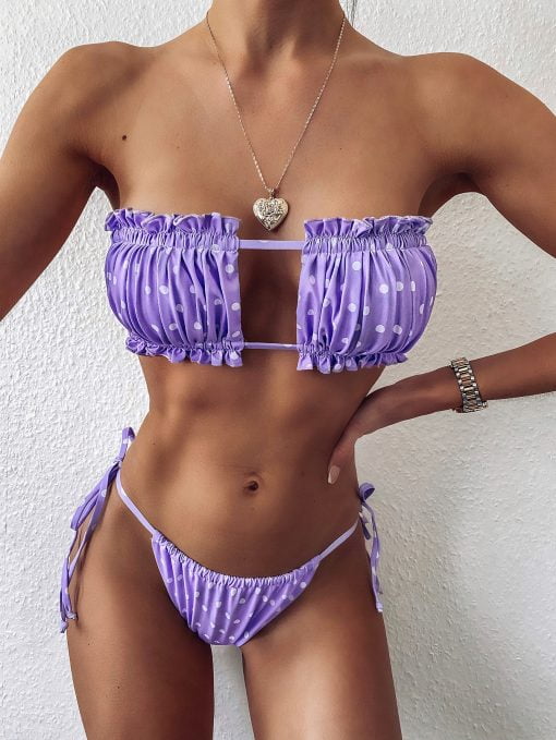 Costume de baie cu slip brazilian Palm Beach Purple
