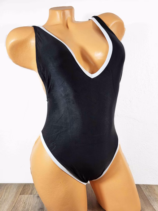 Costum de baie intreg cu slip clasic Lolita Negru- KS07N