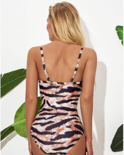 Costum de baie cu imprimeu animal print Tigru