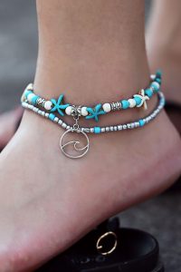 Bratara de picior femei Vintage Shell