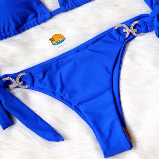 Costume de baie doua piese cu slip brazilian Grecia Albastru