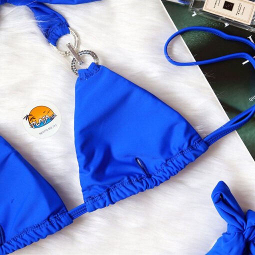 Costume de baie doua piese cu slip brazilian Grecia Albastru