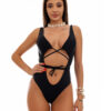 Costume de baie cu imprimeu intreg Acapulco Negru