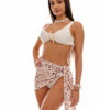 Costume de baie doua piese cu slip clasic si esarfa Nude Valeria