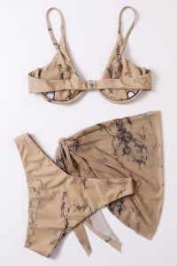 Costume de baie trei piese, cu esarfa Palermo Maro