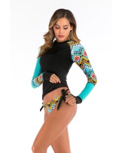 Costum de baie femei scuba cu imprimeu aztec Antipa