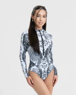 Costume de baie maneca lunga Scuba Snake Print Desperados