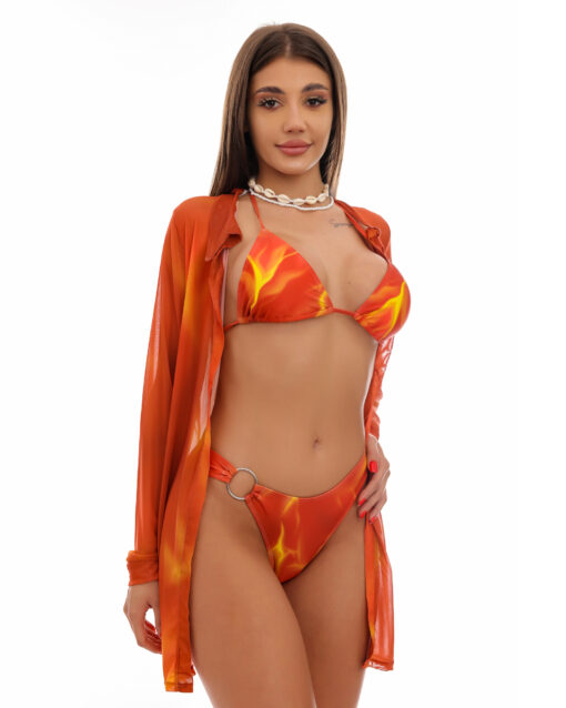 Costume de baie cu slip brazilian si tunica Sao Paulo