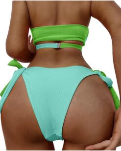 Costume de baie doua piese cu slip brazilian Londra Verde