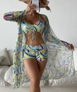 Costume de baie si tunica Americano Aqua