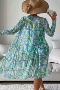 Costume de baie si tunica Americano Aqua