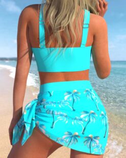 Costume de baie doua piese cu fusta Pacific Bluev