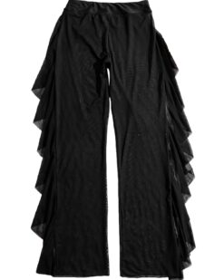 Pantaloni plaja semitransparenti Champagne Negru