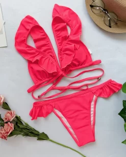 Costume de baie dama cu volane Corai-YF01