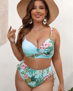 Costum de baie cu talie inalta Diva Blue