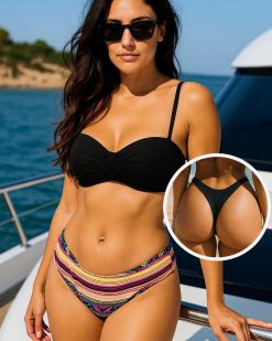 Costume de baie dama cu doi slipi, clasic si tanga, sutien cu extra pernuta de push-up Nigeria