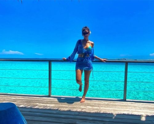 Set costum de baie, fusta si bluza Shakira Albastru-SH11 photo review