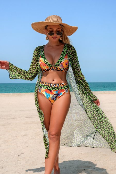 Costum de baie doua piese cu tunica, sutien și slip clasic Resort Vibe